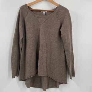 Autumn Cashmere Tan Sporty Shirt Sweater sz L